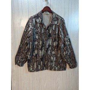 Vintage USA made TREBARK Camouflage Hunting BIG DUTCH cotton PELLE jacket
